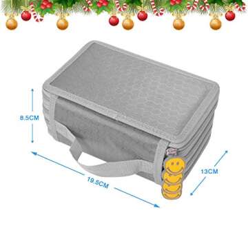 Eyourlife Colored Pencil Case, Newcomdigi 72 Slot Pencil Case Large Art Case Multilayer Pencil Storage Case Bag Holder Pen Case Organizer with Compartment For Drawing Sketch Art School Adults (Gray)