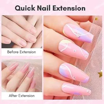 Makartt Poly Nail Gel: 50ML Strong Builder for Nails, Rose Nude Pink Color for Extension, Multifunctional Strengthener Hard Gels, Long-Lasting, Easy-to-go Manicure Supplies for DIY at Home Salon-VIP