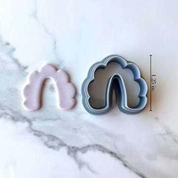 Polymer Clay Cutters for Earrings – The Clayful Co Arch Pack Set of 6 – Clay Cutters for Polymer...