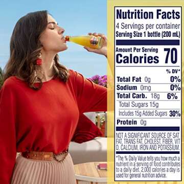 San Pellegrino, Soda Italian Sparkling Aranciata Organic, 6.5 Fl Oz (Pack of 4), Orange