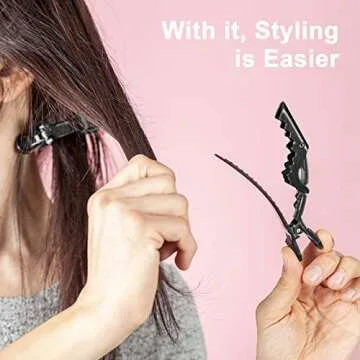 AMMON Hair Clips 10 Pcs Durable Non-slip Salon Styling Clips