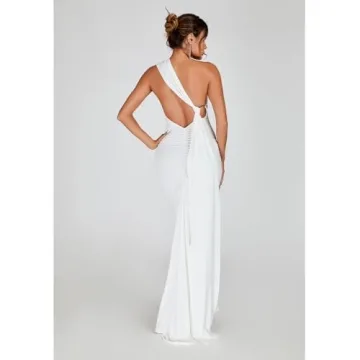 ABYOVRT Sexy Backless Maxi Dress for Elegant Parties