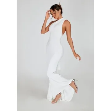 ABYOVRT Sexy Backless Maxi Dress for Elegant Parties