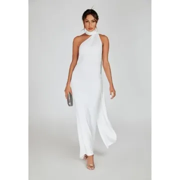 ABYOVRT Sexy Backless Maxi Dress for Elegant Parties
