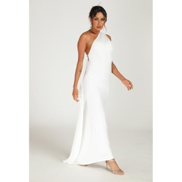 ABYOVRT Sexy Backless Maxi Dress for Elegant Parties