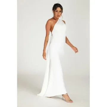 ABYOVRT Sexy Backless Maxi Dress for Elegant Parties