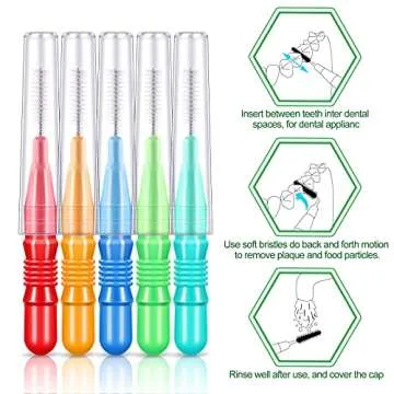 Patelai 350 Pieces Interdental Brush Tooth Floss Tooth Cleaning Tool Toothpick Dental Flossing Head Oral Flosser Soft Picks Refill Dental Flosser Toothpick Cleaners(Mixed Color)