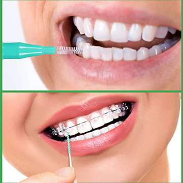 Patelai 350 Pieces Interdental Brush Tooth Floss Tooth Cleaning Tool Toothpick Dental Flossing Head Oral Flosser Soft Picks Refill Dental Flosser Toothpick Cleaners(Mixed Color)