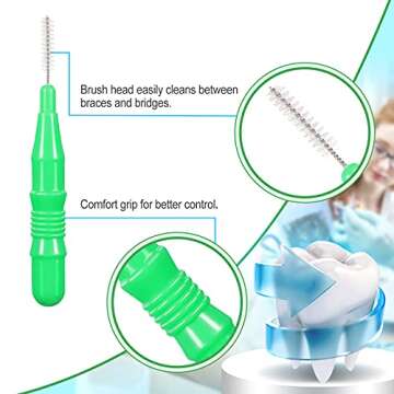 Patelai 350 Pieces Interdental Brush Tooth Floss Tooth Cleaning Tool Toothpick Dental Flossing Head Oral Flosser Soft Picks Refill Dental Flosser Toothpick Cleaners(Mixed Color)