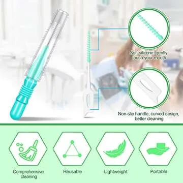 Patelai 350 Pieces Interdental Brush Tooth Floss Tooth Cleaning Tool Toothpick Dental Flossing Head Oral Flosser Soft Picks Refill Dental Flosser Toothpick Cleaners(Mixed Color)