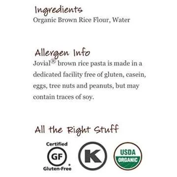 Jovial Gluten-Free Organic Brown Rice Penne Pasta 12oz