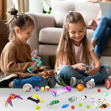 (100 Pcs) Fidget Toys Pack, Party Favors Carnival Treasure Classroom Prizes Small Mini Bulk Sensory Figit Toys Set for Boys Girls Kids Adults, Stress Relief & Anxiety Relief Tools Autistic ADHD Toys