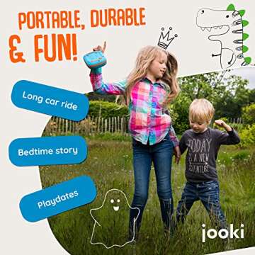 Jooki Music and Stories Player for Kids - Portable Audio Player with WiFi Connectivity - Screen Free Imagination Building - Toddler Entertainment (Player + 2 Tokens)