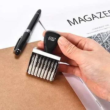 8 Digits Rubber Number Stamp for Organized Offices and Crafts