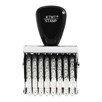 8 Digits Rubber Number Stamp for Organized Offices and Crafts