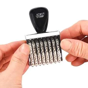 8 Digits Rubber Number Stamp for Organized Offices and Crafts