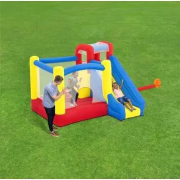 H2OGO! Slidetastic Mega Bouncer Bounce House (9' x 8'5" x 84") | for Indoor and Outdoor Play | Perfect for Kids Ages 3+