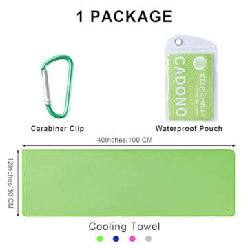 4 Pack Cooling Towel (40"x12"), Soft Breathable Chilly Towel, Ice Towel, Microfiber Towel for Yoga, Sport, Running, Workout,Gym, Camping, Fitness, Workout & More Activities(Multicolor)