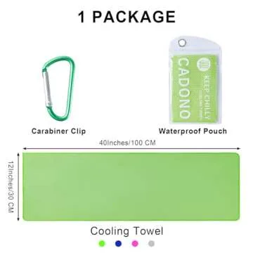 4 Pack Cooling Towel (40"x12"), Soft Breathable Chilly Towel, Ice Towel, Microfiber Towel for Yoga, Sport, Running, Workout,Gym, Camping, Fitness, Workout & More Activities(Multicolor)