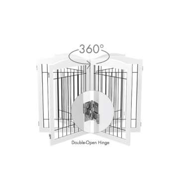 Spirich Freestanding Pet Gate 60" Wide for Dogs