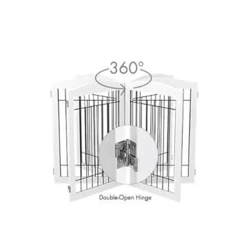 Spirich Freestanding Pet Gate 60" Wide for Dogs