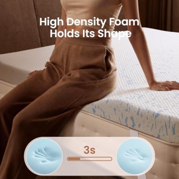 OhGeni Cooling Queen Size Memory Foam Mattress Topper for Comfort