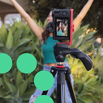 JOBY Compact Action Tripod, Camera Tripod with Ball Head, Universal ¼-20” Quick Release Mount and...