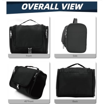 Buruis Large Hanging Toiletry Bag Water-resistant Travel Organizer