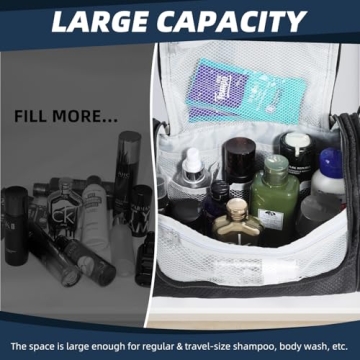 Buruis Large Hanging Toiletry Bag Water-resistant Travel Organizer