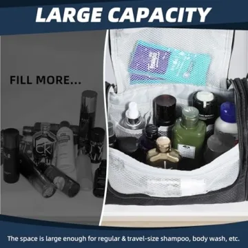 Buruis Large Hanging Toiletry Bag Water-resistant Travel Organizer