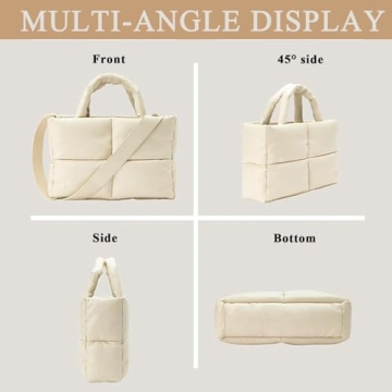 Elegant OWGSEE Puffer Tote Bag for Stylish Women
