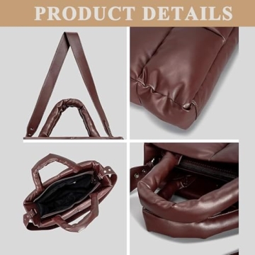 Elegant OWGSEE Puffer Tote Bag for Stylish Women
