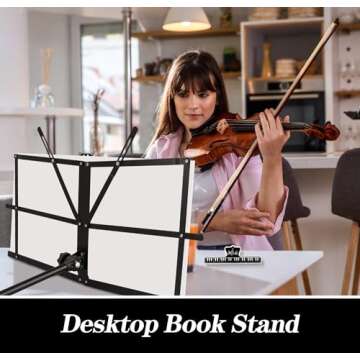 Adjustable Portable Music Stand with Carrying Bag