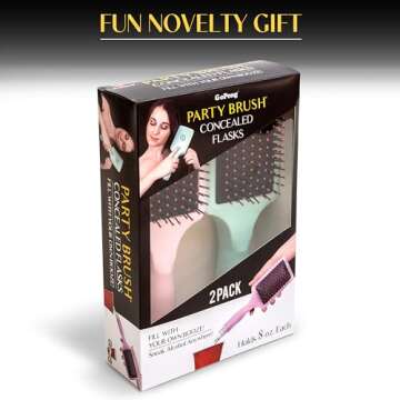 GoPong Hair Brush Flask - 2 Pack Hidden Alcohol Containers