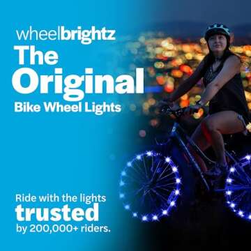 Brightz WheelBrightz Bike Light (2-Pack Blue) - Electric Bike Accessories for Adult Bikes - Bicycle ...