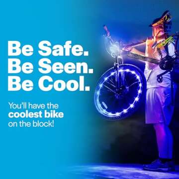 Brightz WheelBrightz Bike Light (2-Pack Blue) - Electric Bike Accessories for Adult Bikes - Bicycle Wheel Lights for SE BMX eBike Mini Kids Boys Girls Men Women Bikes Ages 5 6 7 8 9 10 11 12 Year Old
