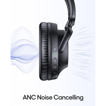 TAGRY Hybrid Active Noise Cancelling Headphones 100H Playtime Wireless Bluetooth Over Ear Headphone ...