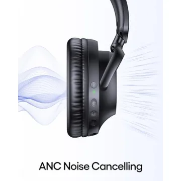 TAGRY Hybrid Active Noise Cancelling Headphones 100H Playtime Wireless Bluetooth Over Ear Headphone ...