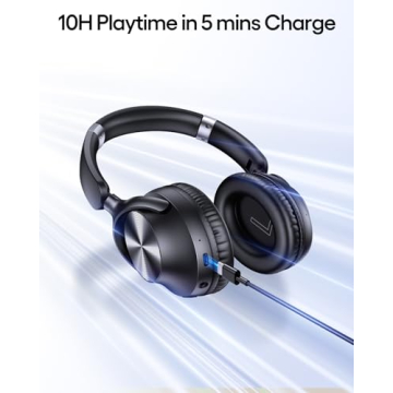 TAGRY Noise Cancelling Bluetooth Headphones 100H Playtime