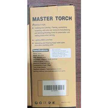 CORKAS Butane Torch, Professional Refillable Butane Torch Lighter, Cooking Torch with Adjustable Flame, Culinary Torch for Kitchen, Desserts, Creme Brulee, BBQ & Baking (Butane Fuel Not Included)