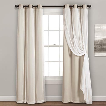 Elegant Lush Decor Blackout Sheer Curtains for Home