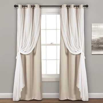 Elegant Lush Decor Blackout Sheer Curtains for Home