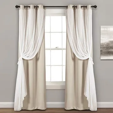 Elegant Lush Decor Blackout Sheer Curtains for Home