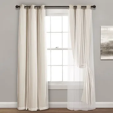 Elegant Lush Decor Blackout Sheer Curtains for Home