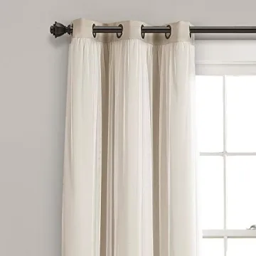 Elegant Lush Decor Blackout Sheer Curtains for Home