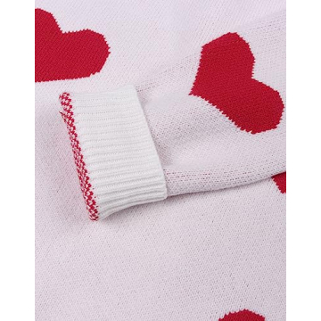 Alsol Lamesa Cute Heart Sweater for Women - Cozy Style