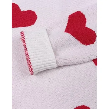 Alsol Lamesa Cute Heart Sweater for Women - Cozy Style