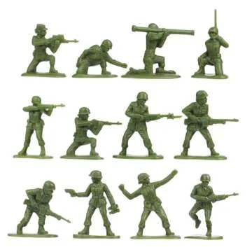 BMC Bucket of Plastic Army People - Tan vs Green 101pc Soldier Playset - US Made