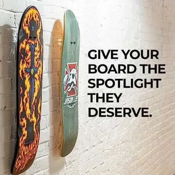 Ghost Mounts Luxury Skateboard Wall Mount - Premium Skateboard Mount for Floating Display, Strong & Durable, Secure Deck Display Skateboard Hanger (Clear)