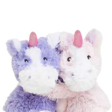 Warmies Hugs Unicorn Microwavable, Hot or Cold for Cool Relaxation and Warm Relief, Lavender Scented...
